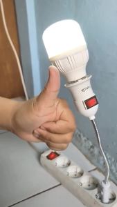 Fitting Lampu Fleksibel Saklar Fitting Over Flexible E27 Steker Fiting Lampu Panjang Pemanjang E 27