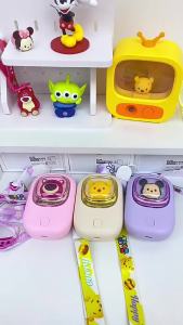 100% Authentic Disney Mini & Handheld Fans Neck Fans Lotso Three Gears Adjustable Strong Wind Speed Portable and Lightweight USB Rechargeable Birthday Gift Donald Winnie Mickey DY-963