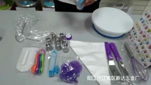 [GGJJ]ชุดหัวบีบครีม สุดคุ้ม! 137 ชิ้น พร้อมชุดปาดเค้ก แป้นหมุนเค้ก ชุดปาดเค้ก ไม้พายซิลิโคน หัวบีบครีม หัวบีบวิปครีม หัวบีบพร้อมถุง หัวบีบเค้ก หัวบีบคุ้กกี้ หัวบีบครีมเค้ก ชุดหัวบีบครีม หัวบีบอาลัว ชุดหัวบีบ หัวบีบ อุปกรณ์เบเกอรี่ หัวบีบคร