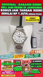 JAM TANGAN ORIENT ORIGINAL - JAM ORIENT RA-AA0C03S19B JAM TANGAN ORIENT RA AA 0C03S19B Men LA - Silver - Stainless Steel - Jamdunia / Jam dunia JD18 # Jam Tangan Pria Jam Pria Jam Tangan Anti Air + JAM TANGAN ORIENT RA AA0C03S19B JAM ORIENT RA AA 0C03S19B