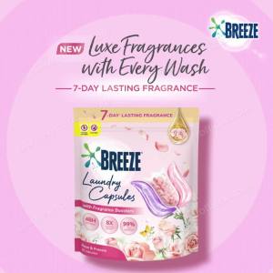 [Bundle of 6] Breeze Laundry Capsules with Fragrance Booster Beads 36 pcs