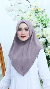 Hijab Instan Snow Bergo Nonpad Jersey Knit Grade A / Jilbab Sehari Hari Model Oval (Maryam Knit)