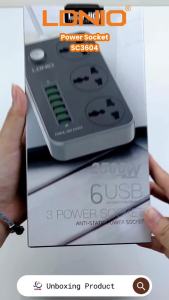 Stop Kontak Power Socket Strip LDNIO SC3604 3 + 6 USB Charger Auto MAX 3.4A untuk Gadget Rumah