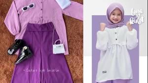 HOOFLA - LUNA - Setelan Blouse Kulot Anak Perempuan Muslimah
