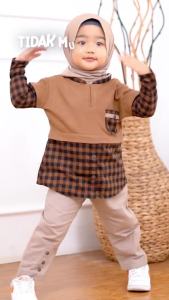 HOOFLA - RAIYAN RAINA Series Setelan Koko Dress Couple Anak Balita Laki-laki dan Perempuan