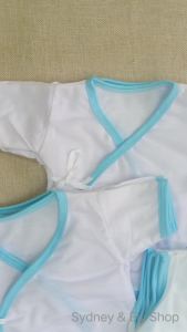 6 PCS ORDINARY BLUE Baby Newborn Tie Side Set Infant Wear Clothes Newborn Set Clothes