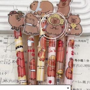 FR-A96 Pena Mekanik Capybara 0.5MM Pulpen Gel Cartoon Alat Tulis Sekolah dan Kantor / Pen Gel Ink