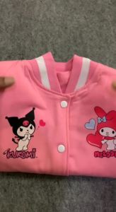 JOLAKIDS Jaket Baseball & Zipper Anak Kuromi x Melody Perempuan Laki Laki Usia 2 - 12 Tahun