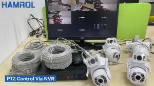 Hamrol 4K 8MP 8CH POE NVR 4CH Dual Lens PTZ POE Camera System Waterproof Safety Monitoring CCTV Set