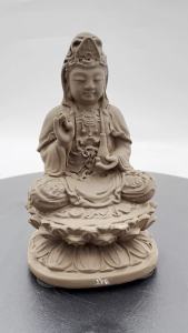 Chop Tan Lam Hin Lotus GuanYin Cypress Wood Purple Sand Matte Gold 陈南兴 全莲观音 紫砂亚光 3.6寸