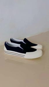 Slip On Vintage Zirotz Pohoo Black White Hf Sepatu Sneakers Canvas List Hitam Cewek Cowok Casual Outfit Sol Karet Anti Selip