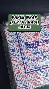 Kertas Nasi Motif 30x30 cm Paper Wrap 100 pcs Printing Laminasi Food Grade Burger Kebab Dragon Pack Koran Roti Yellow Love Red Blue