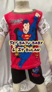 SET BAJU BABY LELAKI 6-24 BULAN BOYS CLOTHING SETS SET BAJU BUDAK 100% COTTON T-SHIRT BABY BOY SELUAR BUDAK