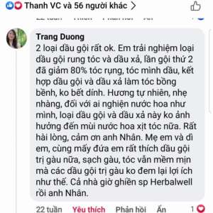 Dầu gội ngừa gàu Herbawell pH cân bằng tặng kèm với Dầu gội ngừa rụng tóc Herbawell 60ml - Không Sulfate Không Silicones Không hương nhân tạo