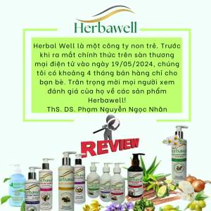 Dầu gội ngừa rụng tóc Herbawell pH cân bằng - Không Sulfate Không Silicones Không hương nhân tạo