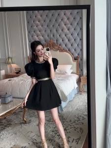 ZYHT EraVogue Váy nữ Váy đen Váy tay phồng Váy chữ A váy công sở váy cao cấp váy cổ điển váy sự kiện váy dự tiệc váy dạ hội 21168