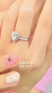 Lulu Moissanite Jewelry - Perhiasan Wanita Anting Tusuk Permata Moissanite 1 Carat Lapis Emas 18K - Amour Heart Shaped Moissanite Stud Earrings 1 Pair 1 CT Sertifikat GRA