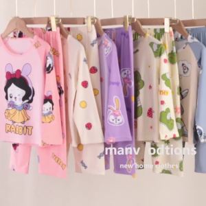Kids Girl fashion Pajamas Nightwear Kids cute cool dinosaur cat bear cartoon Pajamas Sleepwear Lightweight Pyjamas Cartoon Sleeping Gown