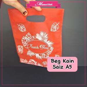 10pcs A5 Beg Kain Bajet Non Woven Goodies Gift Bag Beg Hadiah Beg Door Gift