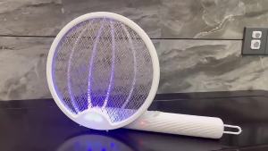 Litake Dc3000v Foldable Electric Mosquito Racket Usb Rechargeable Mosquito Killer Fly Swatter Bug Zapper With Uv Light