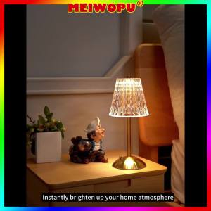 Table Lamp Crystal Decoration Dining Room Creative Simple Bedroom Niche Bed Diamond Ambiance Dimming Light