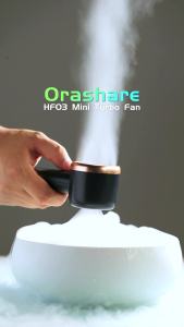 Orashare HF03 Jet Fan Turbo 5 Kecepatan Dapat Disesuaikan Baterai 4000mAhTampilan Digital Baterai Tahan Lama Strong Wind High Speed Kipas Angin Mini