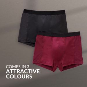 Avon Max 2-in-1 Boxer Shorts: Soft Microfiber Breathable with Fabri-Air Tech Color Black and Red Original Avon Boxer Brief