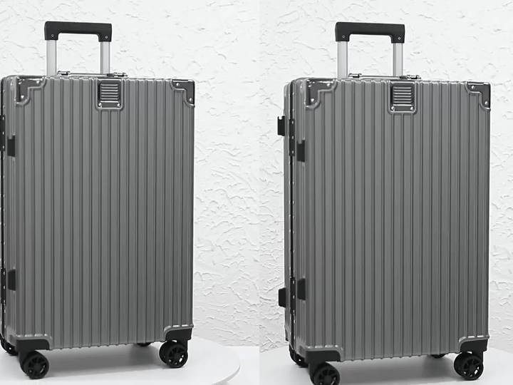 TZJM Aluminum luggage Frame Suitcase 20/24 inch Dual Three Position ...