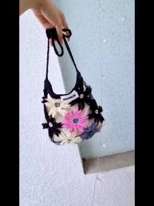 Túi xách đi biển đi du lịch đeo chéo túi hoa kẹp nách đeo vai cầm tay đi du lịch biển + Túi vải tote dây rút dạo phố đi chơi floral