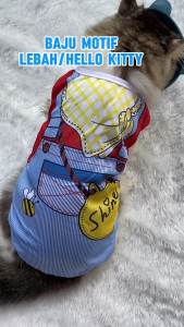 Baju Kucing Anjing Motif Hellokity & Pilihan Aksesoris Lainnya