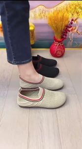 Affordable Korean Fashion Loafer Shoes For Women Breathable Flying Mesh Shoes One Foot Clothes ShoesD003