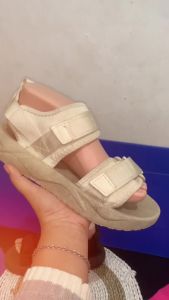 Sandal Wanita Premium Quality Casual Santai Hitam Beige Toska Sepatukoleksi S-03