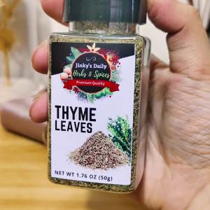 Thyme Leaves 50g in Shaker Bottle by Jinkys Daily Herbs & Spices