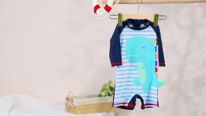 [COD&Local Ship] Toddler Boy Romper Swimsuit Summer Beach One-piece Dinosaur Printed Swimwear