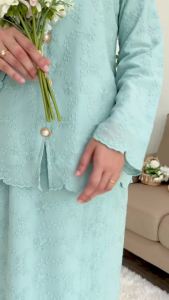 Baju Kurung Moden baju raya Sulam Baju kebaya Ironless Muslimah Set Raya Set 2025 Sulam baju Nikah/Tunang Bridesmaids Kurung