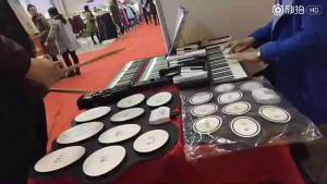 9 Pads Portable ROLL UP DRUM Digital Electronic Drum Set Silicone With Foot Pedals Foldable Drum