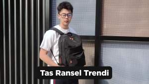 Techdoo Tas Ransel Pria USB Port Tas Sekolah Pria Wanita Casual Tas Punggung Formal TR435