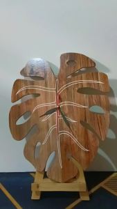 JAM DINDING UKIR UNIK MONSTERA AESTHETIC RUANG TAMU  KAMAR HD41