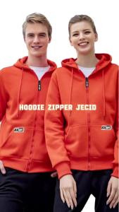 Jaket Sweater Hoodie Polos Zipper JECID Tebal Premium Pria Wanita Sweeter Jacket Distro Hodie Hudie Switer Sweatshirt Outerwear Couple Switer Cowok Cewek Kekinian Remaja Olahraga