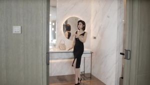 ZY.HT(Giải phóng mặt bằng Sử dụng phiếu giảm giá)Váy nữ Váy đen Váy Midi Váy cotton Váy cưới Váy gợi cảm Váy Hàn Quốc EraVogue 3769