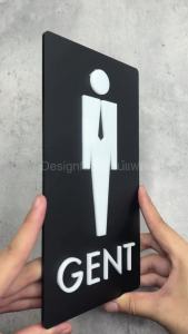 ส่งฟรี! ป้ายห้องน้ำอะคริลิค LADY GENT ป้ายห้องนำ้สวยๆ ป้ายสุขา สไตล์โมเดิร์น ลอฟท์ มินิมอลDesignfac