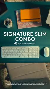 Combo Chuột & Bàn phím Signature Slim Logitech MK950 - Gõ và Nhấp yên tĩnh Đa thiết bị Bluetooth 5.0
