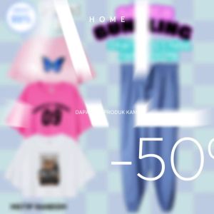 Promo Paket Bundling 4 in 1 Setelan Cewek Remaja Dan Celana Panjang Warna Biru