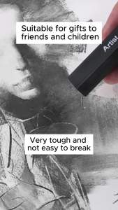 Radius K 6-Pack Professional Sketching Charcoal Pencils Soft Grip High-Quality Art Supplies