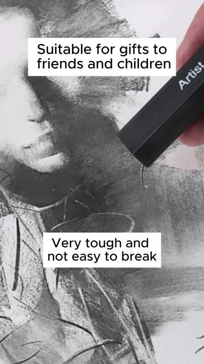 Radius K 6  pcs Painting Charcoal Bar Sketch Charcoal Pencil Soft Charcoal Pen Art Professional Sketch Base Charcoal Stick