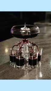 DISPENSER WINE 6 GELAS AKRILIK TRANSPARAN / WINE DISPENSER 6 SHOT / MINUMAN BEER PESTA ACARA PARTY