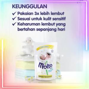 Molto Extra Pafum Pure Soft Gentle Pelembut All in One Pelembut Pewangi Morning Fresh Pink Sunshine