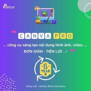 Canva Pro - Nâng cấp trên tài khoản Chính Chủ - 1 Năm
