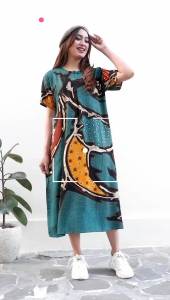 Daster Rayon Lengan Pendek Midi Casual Nyaman Dipakai Daster Rayon Terkini Dresetera