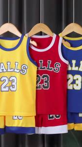 ชุดกีฬาเด็ก ชุดบาสเด็ก ชุดเซ็ทเสื้อกล้ามเด็ก เสื้อกล้ามเด็ก SIZE 80-120 ชุดบาสเด็ก ชุดกีฬาเด็ก เสื้อกร้ามน่าร้อน เสื้อกร้าม+กางเกงขาสั้น-oili